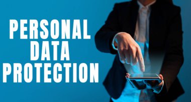 Text caption presenting Personal Data Protection, Word for protecting and identify personal information for security system