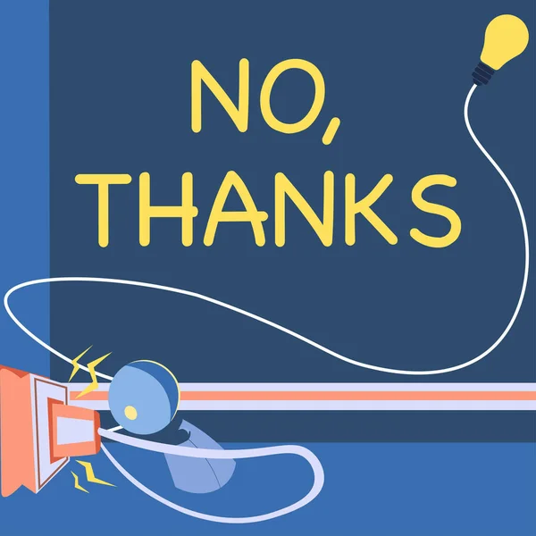 Handschriftliches Zeichen Nein Danke Konzeptfoto Beantwortungsfrage Mit Diesen Worten Akzeptanz — Stockfoto