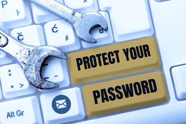 Writing displaying text Protect Your Password, Word Written on protects information accessible via computers