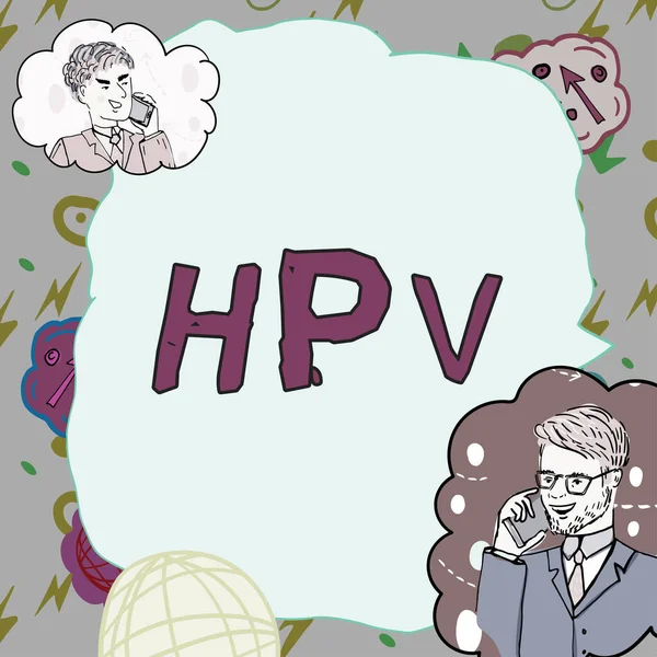 Inspiration Showing Sign Hpv Word Group Viruses Affect Your Skin — Foto Stock
