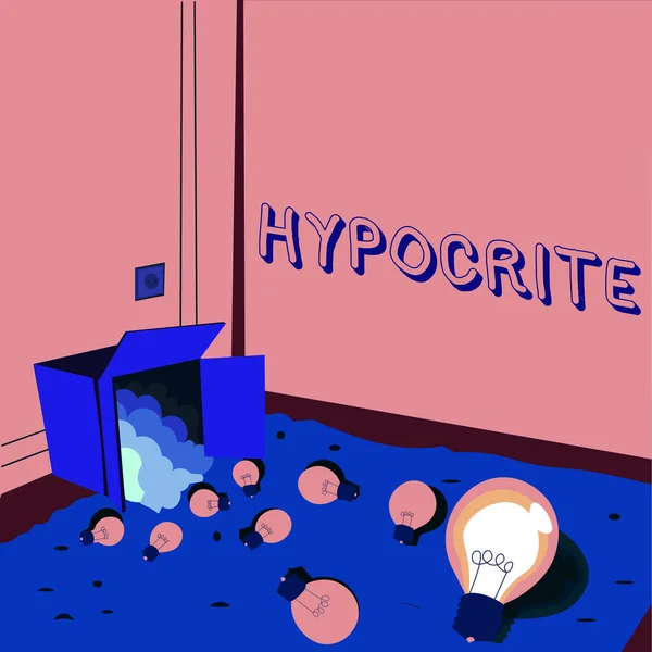 Εννοιολογική Απεικόνιση Hypocrite Έννοια Που Σημαίνει Ιατρική Κατάσταση Στην Οποία — Φωτογραφία Αρχείου