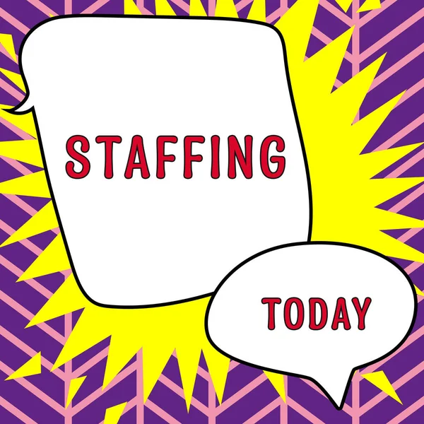 Inspiration Showing Sign Staffing Word Written Percentage Workers Replaced New — Stok fotoğraf