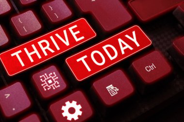 Görüntüleme metni yazılıyor Gelişmiş, Kavramsal fotoğraf Olumlu düşünmeye devam et ve gelişmek için zamanı çoğalt