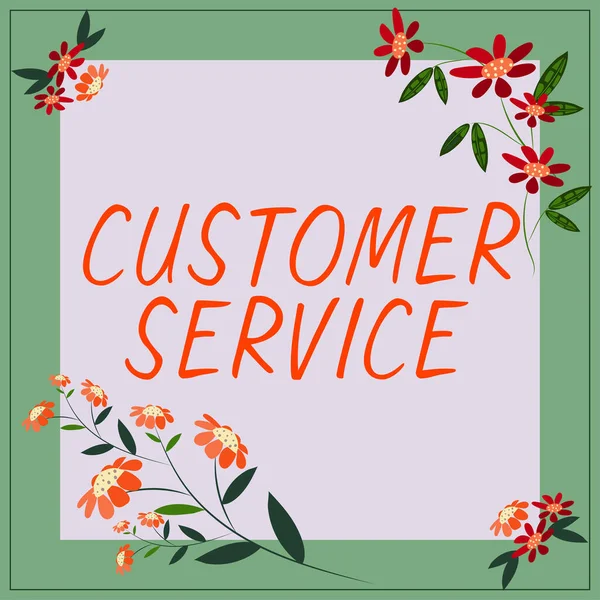 Writing Displaying Text Customer Service Business Approach Process Ensuring Customer — Fotografia de Stock