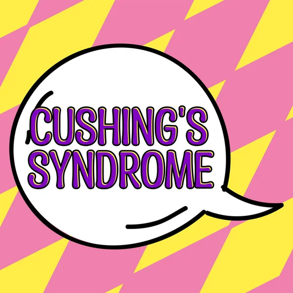 Синдром Почерка Текста Cushings Syndrome Concept Meaning Disorder Caused Corticosteroid — стоковое фото