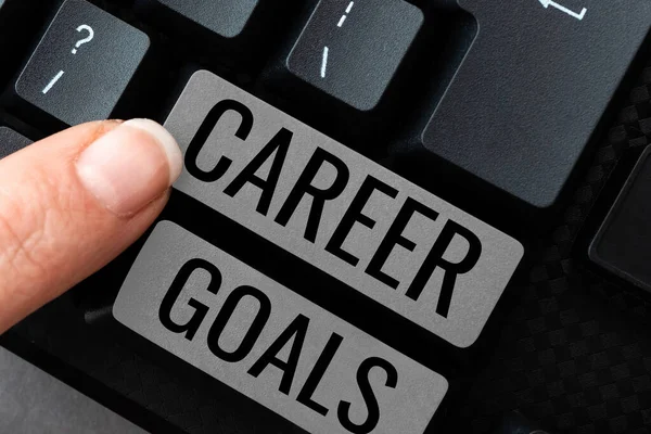 Conceptual Caption Career Goals Concept Meaning Profession Individual Intends Pursue —  Fotos de Stock