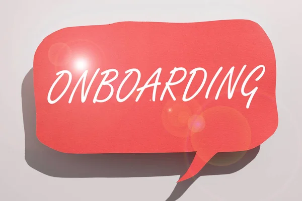 Handwriting Text Onboarding Business Approach Processo Ação Integração Novo Funcionário — Fotografia de Stock