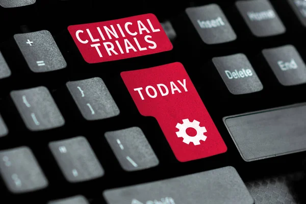 Conceptual display Clinical Trials, Word for Research investigation to new treatments to people