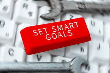 Akıllı Hedefler Belirle, Kavramsal Fotoğraf Ayarla Ulaşılabilir Hedefler Belirle İyi İş Planları Yap