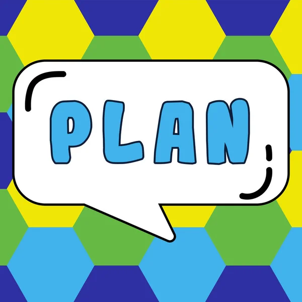 Conceptual Caption Plan Concept Meaning Start Detailed Proposal Doing Achieving — Fotografia de Stock