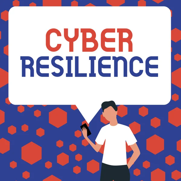 Tekst Der Viser Inspiration Cyber Resilience Business Overblik Måle Hvor - Stock-foto