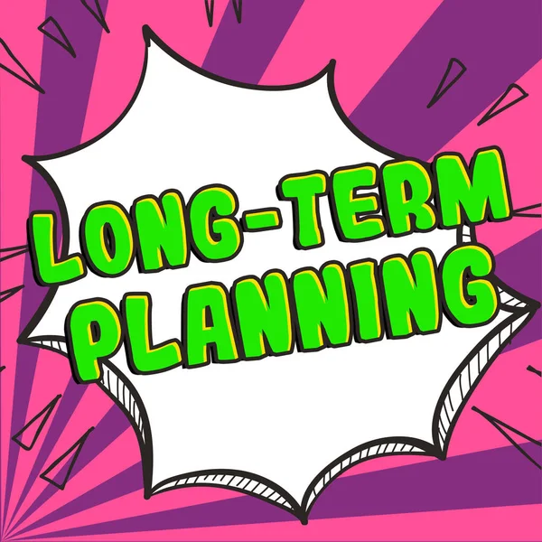 Conceptual Caption Long Term Planning Word Written Establish Expected Goals — Stock Photo, Image