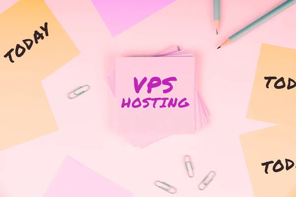 stock image Inspiration showing sign Vps Hosting, Business overview mimics a dedicated server within a shared hosting environment