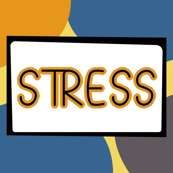 Inspiration Showing Sign Stress Business Overview Physical Chemical Emotional Factor — Fotografia de Stock