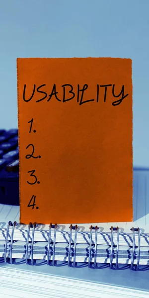 Sign Displaying Usability Business Showcase Word Assosiated How One Rates — Stock Photo, Image