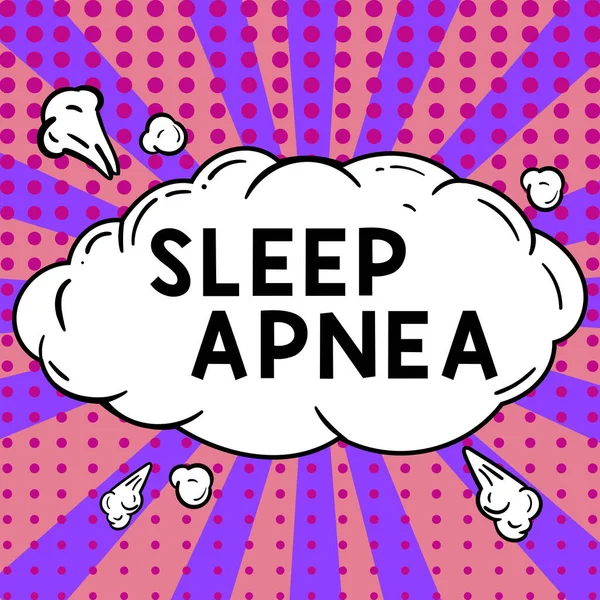 Handwriting Text Sleep Apnea Conceptual Photo Temporary Stoppage Breathing Sleep — Foto Stock