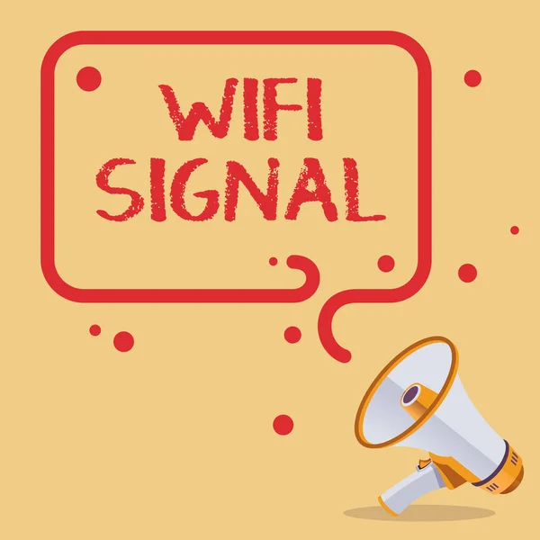 Ручной Знак Wifi Сигнал Бизнес Идея Обеспечивают Беспроводной Высокоскоростной Интернет — стоковое фото