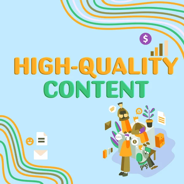 Teksten Weergeven High Quality Content Business Showcase Website Nuttig Informatief — Stockfoto