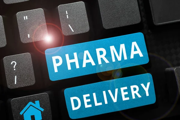 Conceptual Display Pharma Delivery Business Concept Getting Your Prescriptions Mailed — Stock Photo, Image