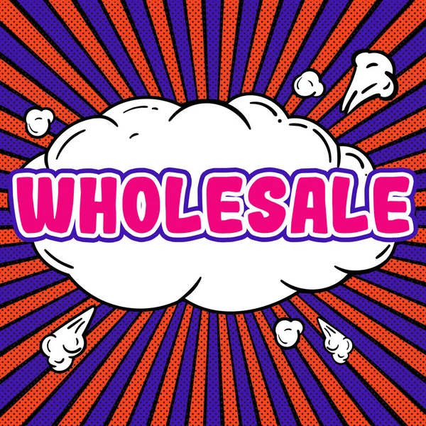 Writing Displaying Text Wholesale Concept Meaning Sale Commodities Bulk Quantity — Fotografia de Stock