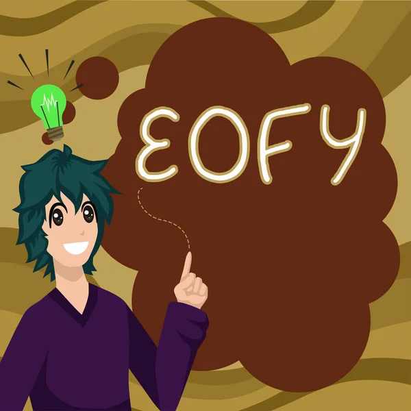手写签名Eofy Business Idea Mega Sale Held End Financial Year — 图库照片