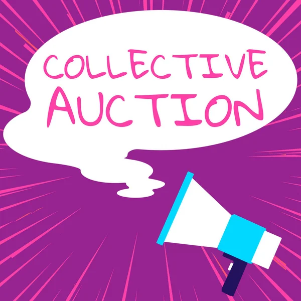Colective Auction 표시하는 비즈니스 아이디어 변수에 — 스톡 사진