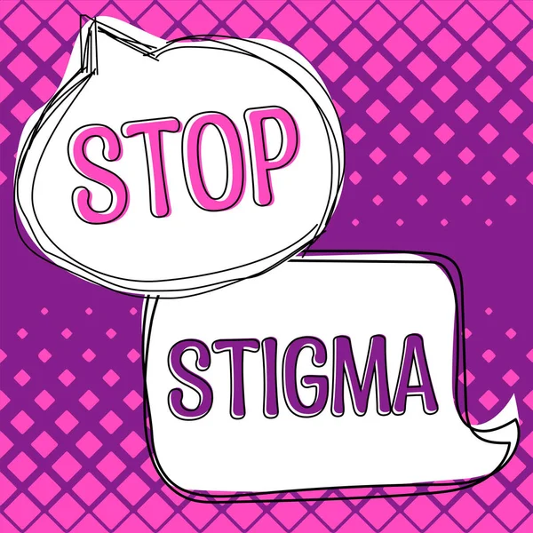 Inspiration Showing Sign Stop Stigma Concept Meaning End Feeling Disapproval — Photo