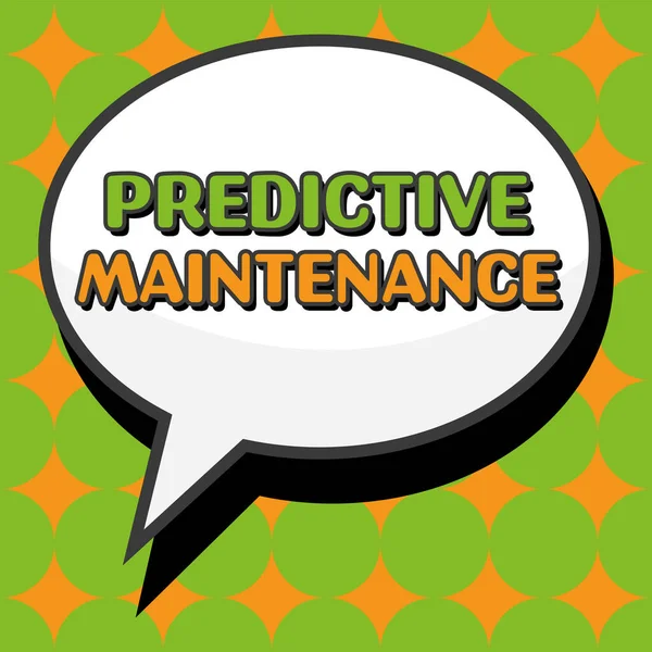 Inspiration Showing Sign Predictive Maintenance Business Idea Predict Equipment Failure — Foto de Stock