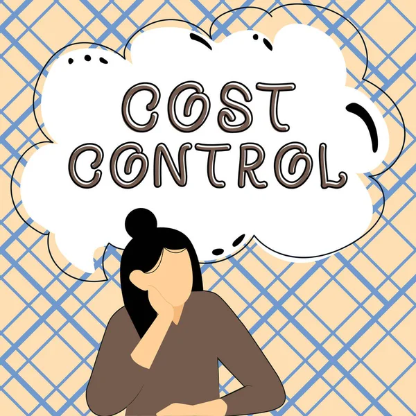 Hand Writing Sign Cost Control Business Overview Practice Identifying Reducing — 스톡 사진