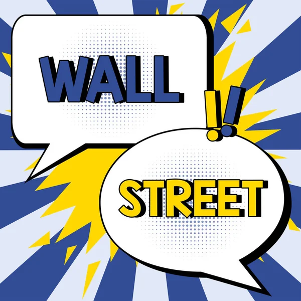 Conceptual Display Wall Street Word Home New York Stock Exchange — Stockfoto