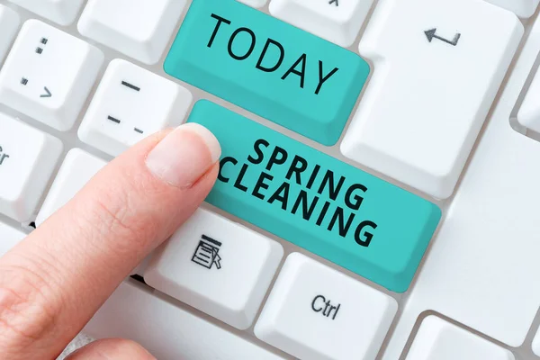 Handwriting text Spring Cleaning, Business idea practice of thoroughly cleaning house in the springtime