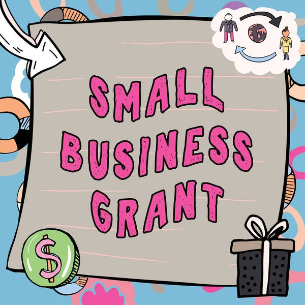Testo Calligrafico Small Business Grant Foto Concettuale Azienda Proprietà Individuale — Foto Stock