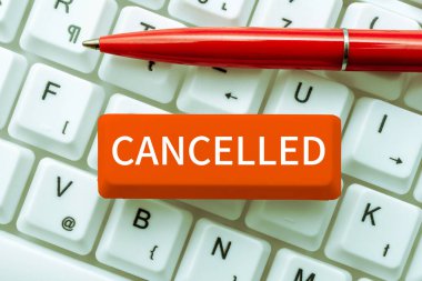 İptal edilen işareti göster, Sözcük yazılırken belirt ya da planlanan olayın gerçekleşmeyeceğini duyur