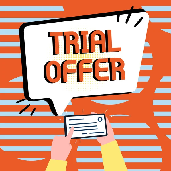 Conceptual Display Trial Offer Concept Meaning Temporary Free Discounted Offer — Stockfoto