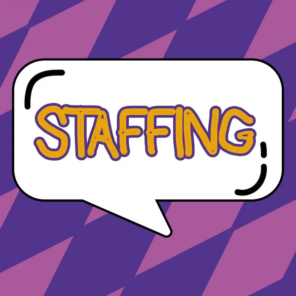 Handwriting Text Staffing Concept Meaning Percentage Workers Replaced New Employees — Stock fotografie