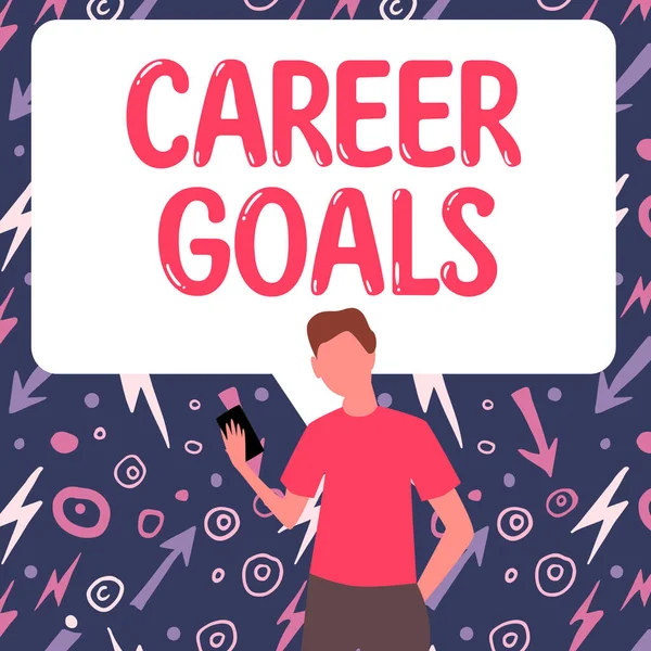 Text sign showing Career Goals, Business idea profession that an individual intends to pursue in his career