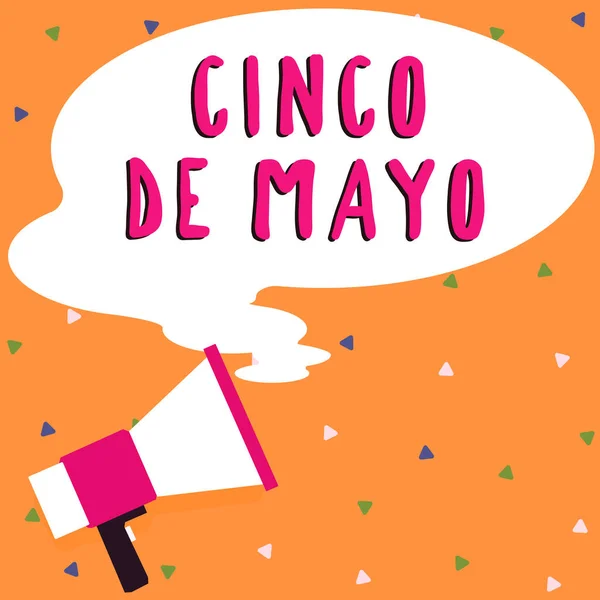 Podpis Tekstowy Przedstawiający Cinco Mayo Business Approach Meksykańsko Amerykańskie Święto — Zdjęcie stockowe