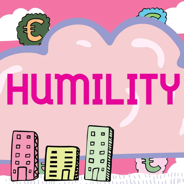 Signe Écriture Main Humilité Concept Entreprise Être Humble Est Une — Photo
