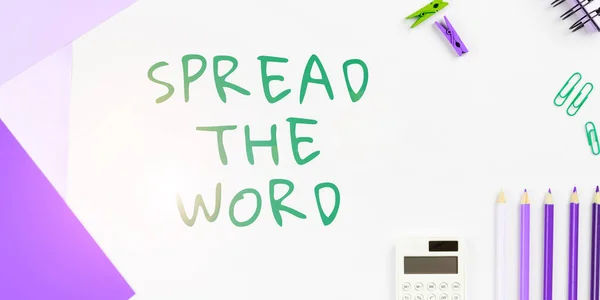 Text Caption Presenting Spread Word Concept Meaning Share Information News — Stock Photo, Image