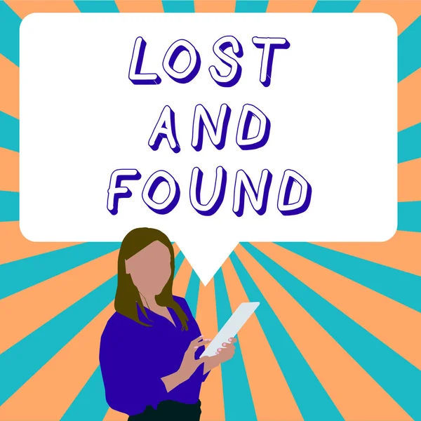 Εγγραφή Εμφάνισης Κειμένου Lost Found Επιχειρηματική Προσέγγιση Τόπος Όπου Μπορείτε — Φωτογραφία Αρχείου