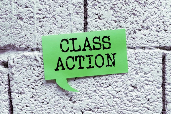Text Sign Showing Class Action Business Approach Lawsuit Filed Small — Foto de Stock