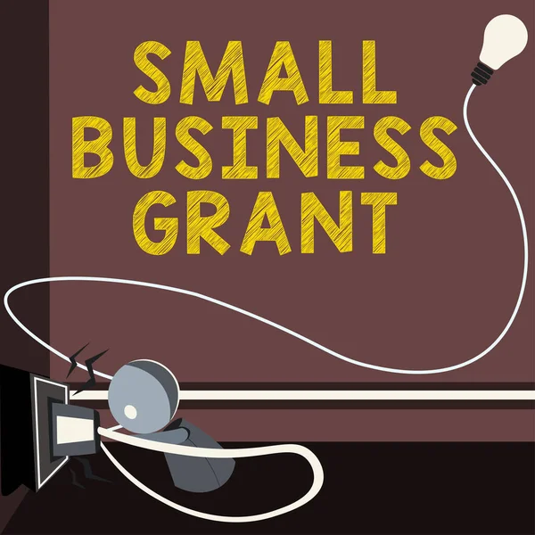 Text Caption Presenting Small Business Grant Business Concept Individual Owned — Photo