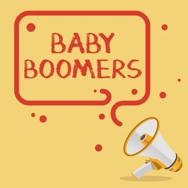Handskrift Text Baby Boomers Business Overview Person Som Född Efter — Stockfoto