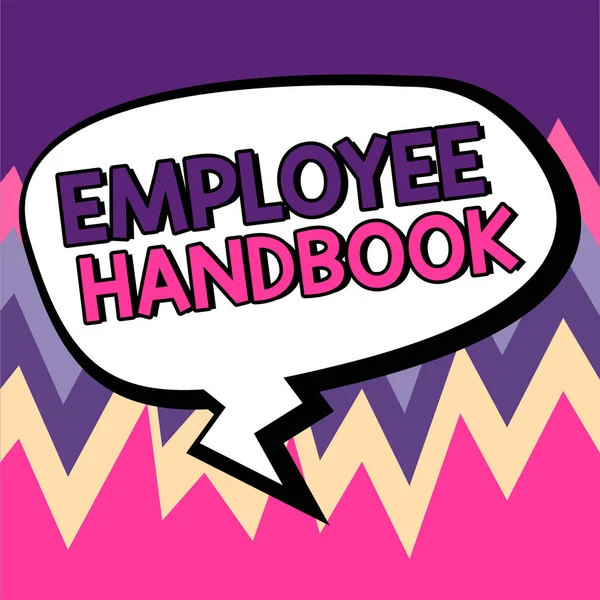 Handwriting Text Employee Handbook Conceptual Photo Document Που Περιέχει Λειτουργικές — Φωτογραφία Αρχείου