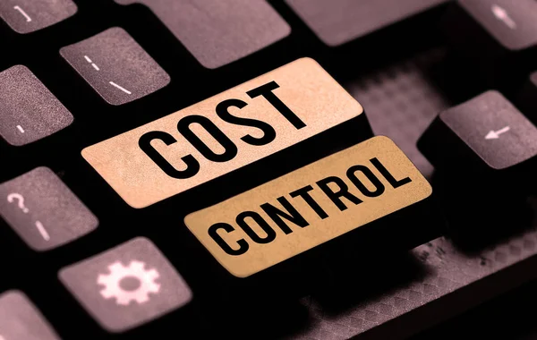 Text caption presenting Cost Control, Word Written on practice of identifying and reducing business expenses