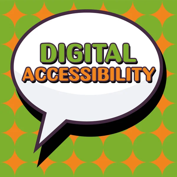 Inspiration Showing Sign Digital Accessibility Word Written Electronic Technology Generates — Foto de Stock
