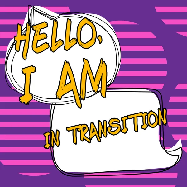 Handwriting Text Hello Transition Business Showcase Period Phase Which Change — Stockfoto