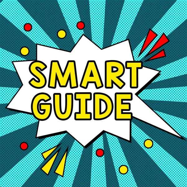 Sign Displaying Smart Guide Business Approach Used Guide Development Measurable — Zdjęcie stockowe