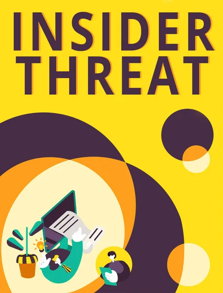 Inspiration Showing Sign Insider Threat Business Overview Security Threat Originates — Stock Fotó