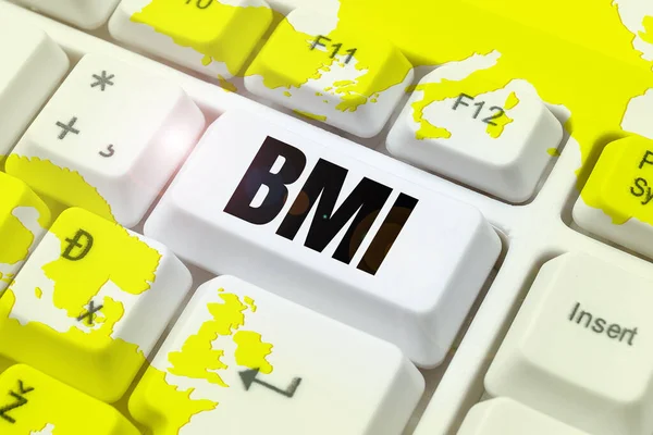 Writing Displaying Text Bmi Word Written Method Estimating Body Fat — Stok fotoğraf